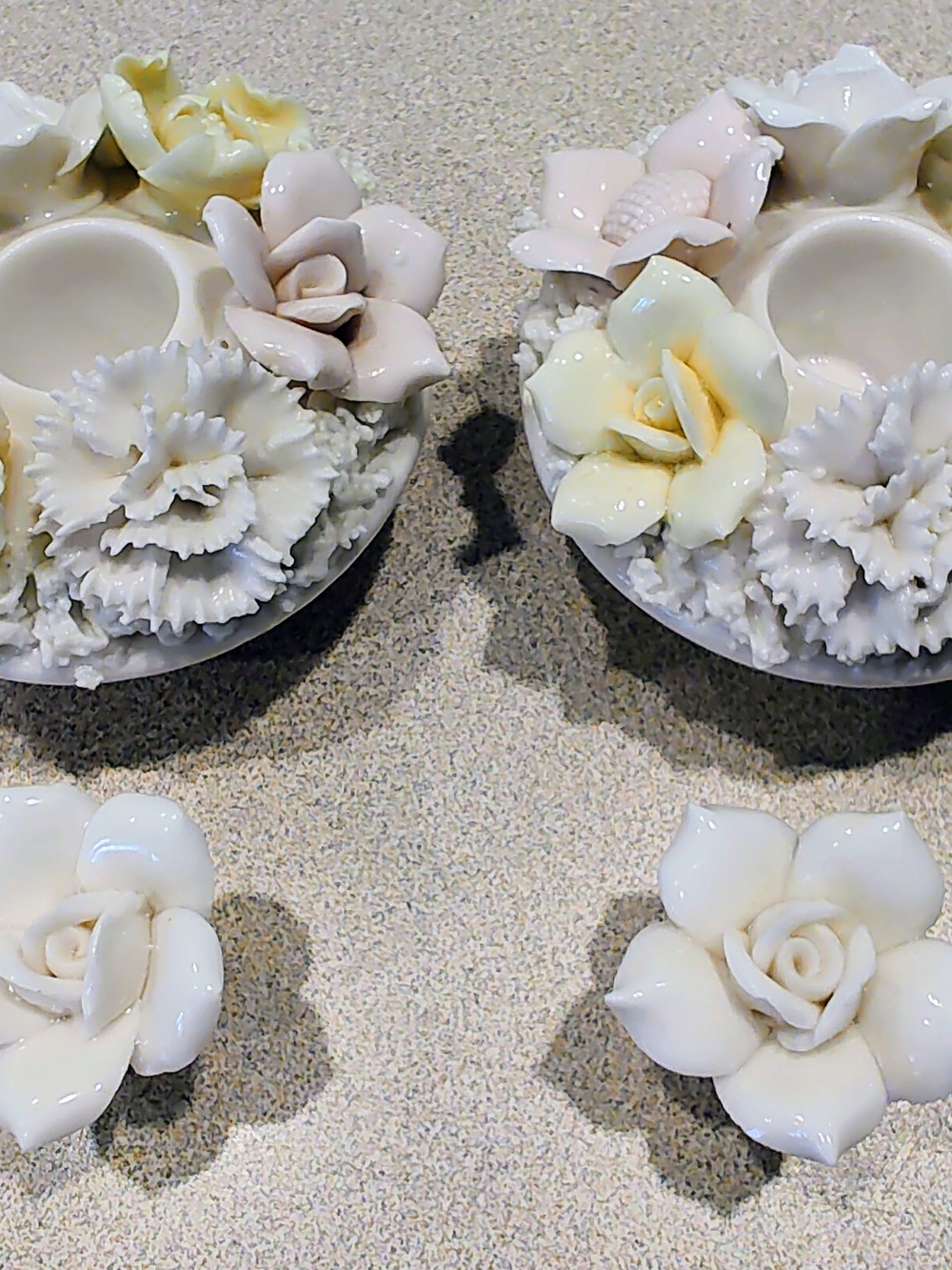 Ardalt Lenwile Verithin Model #5237 VintagePorcelain Set Candle Holders